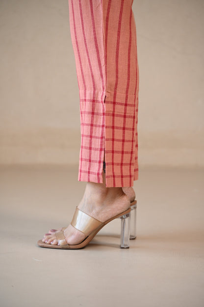 Pant, Straight Cut Stripe Checks